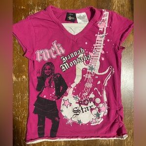 Disney Hannah Montana Hot Pink Rock Graphic Tee